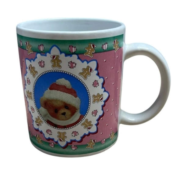 Vintage 1997 Cherished Teddies Christmas Friendship Coffee Mug Enesco - Picture 1 of 7